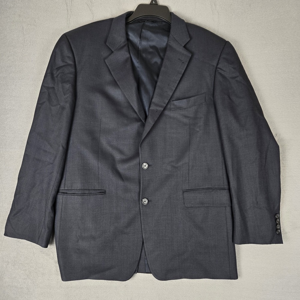 Burberry London Blazer‎ Mens 44R Dark Blue Kensington Wool Sport Coat Jacket USA